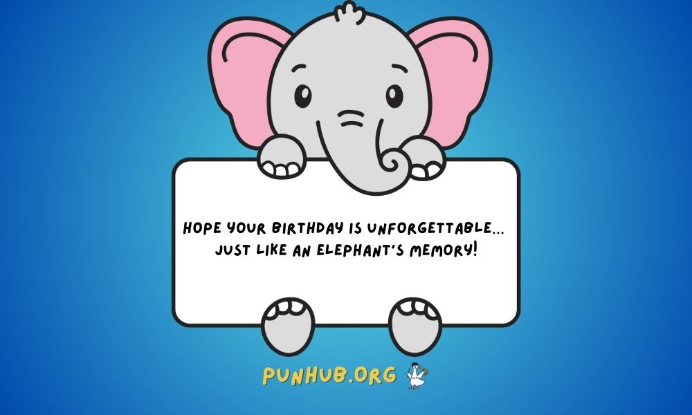 Elephant Puns For Birthday Cards